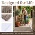 thumbnail image 3 of REGALWOVEN Geometric Door Mat Indoor Outdoor Waterproof Welcome Mat for Front Door, Non-Slip Entryway Rug, Washable Floor Mat Brown 32" x 20", 3 of 7