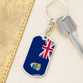 thumbnail image 6 of Saint Helena Ascension And Tristan Da Cunha Flag Swivel Keychain Dog Tag Stainless Steel or 18k Gold, 6 of 10