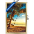 thumbnail image 3 of Scenery - Sunset on the Beach Wall Poster, 14.725" x 22.375", Framed, 3 of 3