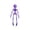 A002- Purple, variant on Halloween Skeleton Decorations 6 Inch Plastic Skeleton 3D Printed Action Figure Refrigerator Cute Halloween Decor for Home Kitchen Display 1 Pack