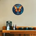 thumbnail image 5 of Butterfly Orange Yellow Vintage Round Metal Tin Sign Nostalgic Metal Sign Home Decor for Bar Garden Kitchen Restaurant Garage 8x8 Inch, 5 of 8