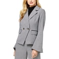 thumbnail image 1 of Rachel Zoe Womens Creation Double Breasted Blazer Jacket, Black, 14, 1 of 1