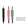 thumbnail image 3 of Cable de audio UNCLE LIGHT para Sennheiser GAME ONE GAME ZERO PC 373D GSP 350 jack 3.5mm a 2.5mm 2 metros, 3 of 3
