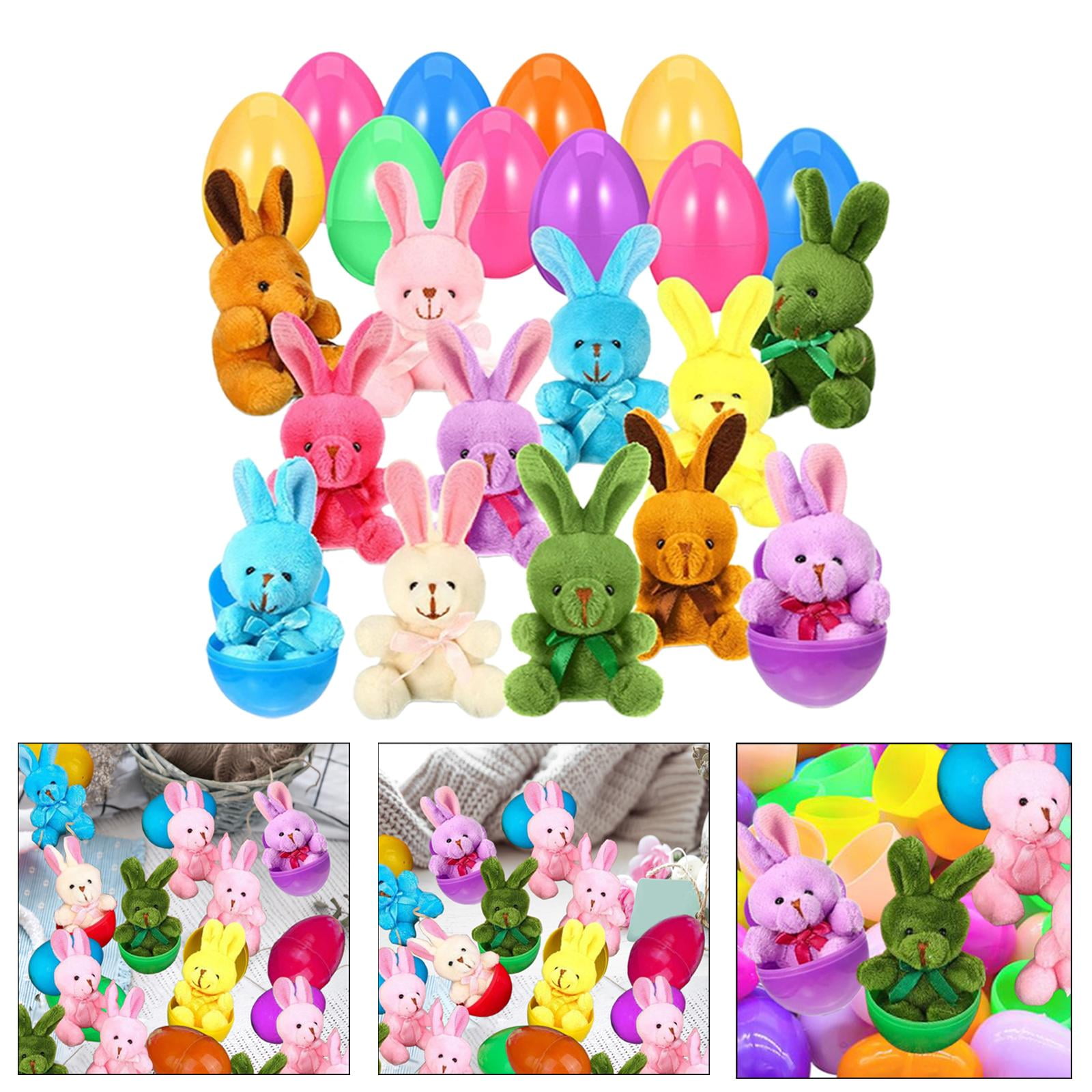balikha 12 Pieces of Easter Eggs Pre -filled with Luxury Toys, Stuffed s Colorful Basket s for Adults, Girls, Boys,