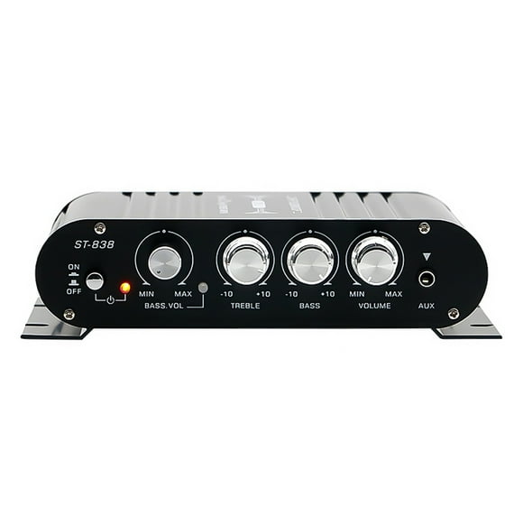 ST-838 2.1 Channel Power Amplifier 80W*2 Stereo Bass Sound Amp Subwoofer Amplifier ,Excellent Heat Dissipation