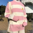thumbnail image 2 of Pull Kawaii Ulzzang Universitaire Contraste Rayé Lune Vêtements, 2 of 7