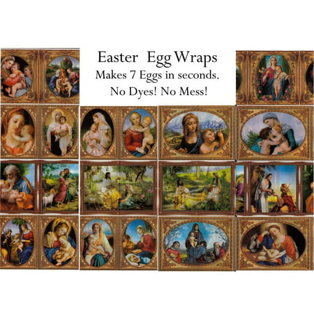 7 Mary With Baby Jesus Easter Egg Wraps (Best Way To Color Easter Eggs With Toddlers)