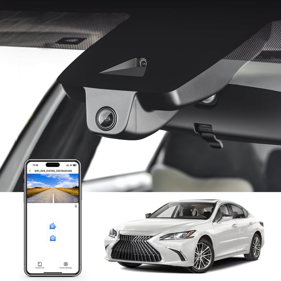 Mangoal 4K Dash Cam Starvis Sensor Custom Fit for Lexus ES 2019 2020 2021 2022 2023 2024 2025 (Model B),ES350 ES300h F Sport ES250 and More, OEM Look, Parking Mode, GPS, 64GB Card