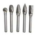 thumbnail image 1 of File, 6x10mm Eco Friendly Tungsten Carbide Burr Set 5pcs Double Cut  Work Efficiency  For Aviation For Machinery For Automobile ADEFG, 1 of 8