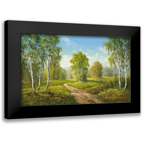 Buchner, H. 14x10 Black Modern Framed Museum Art Print Titled - SUNNY AFTERNOON