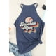 thumbnail image 2 of ABPHQTO Camiseta sin mangas con cuello halter y estampado gráfico de letra de mamá de béisbol azul para mujer, 2 of 5