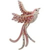 Anne Klein Gold-Tone Crystal Bird Pin Pink