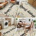 thumbnail image 5 of Area Rug for Living Room, Beige Birthday Non-Slip Indoor Large Carpet for Bedroom/Dining Room, Colorful Confetti Ribbons Polka Dots Classroom Washable Low-Profile Floor Mat Runner Rugs - 2.7 x 5 Ft, 5 of 7