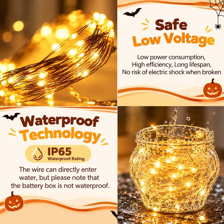 Warm White Fairy String Lights Battery Operated 12 Pack photo 8