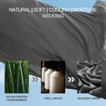 thumbnail image 4 of Ntbay 4-Pieces Queen Size Bamboo Bed Sheets Set, Ultra Breathable & Cooling Bedding Set with 1 Deep Pocket Fitted Sheet & 1 Flat Sheet & 2 Envelope Pillowcases, Gray, 4 of 7