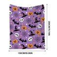 thumbnail image 5 of BSJJY Printed Halloween Fleece Throw Blanket, Soft Warm Flannel Couch Cover for Sofa Bed, Lightweight Decorative Nap Blanket All Season, 59x78.7 Inch, 5 of 8
