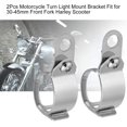 thumbnail image 4 of Turn Light Mount Bracket,2Pcs Motorcycle Turn Light Mount Bracket Replacement for 30-45mm Front Fork Scooter(black), 4 of 4