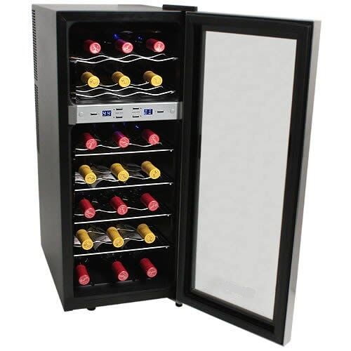HOMEIMAGE DUALZONE Thermal Electric Wine Cooler with Stainless Steel