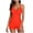 Red, variant on Women's Tie Back Swimsuit High Waist Bathing Suit Nylon Spandex
