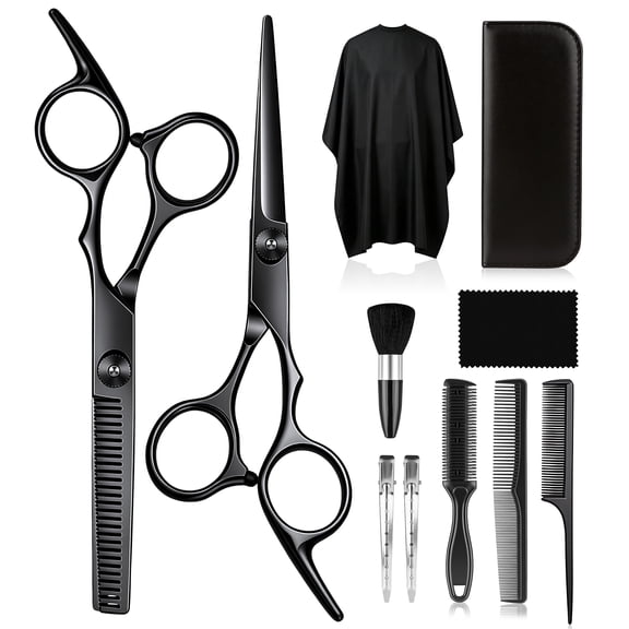 VIISHARE Professional Hair Cutting Scissors Kit, 11 PCS Hair Shears Set for Men Women Barber