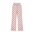thumbnail image 3 of Pantalones Casuales de Mujer de Impresión Floral Cintura Elástica Suelta, Pantalones de Pierna Ancha Recta con Bolsillos, 3 of 5
