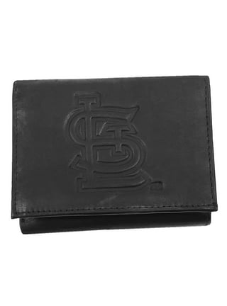 Rico Industries St Louis Cardinals Laser Engraved Black Tri-Fold Leather  Wallet