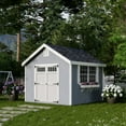 thumbnail image 2 of Little Cottage Co. 10x10 Colonial Williamsburg Shed with Operable Windows and Floor, Outdoor Wood Storage Do-It-Yourself Precut Kit, 2 of 14