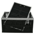 thumbnail image 7 of Qqbine 42 Liter Large Stackable Plastic Crate, Collapsible Storage Crate, 2 Packs, 7 of 7