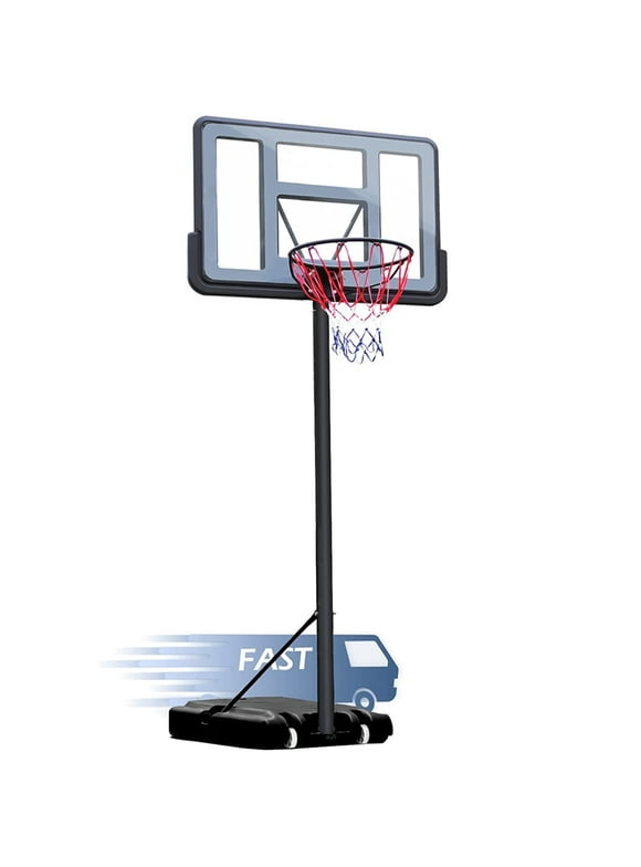 44 inch Outdoor Basketball Hoop Stand for Adults, SEGMART 4.9FT-10FT Height Adjustable Portable