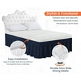 thumbnail image 4 of CCNY Wrap Around Style Bed Skirt Twin XL Navy Blue 10" Drop Length Microfiber Bed skirt, 4 of 6