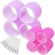 thumbnail image 1 of wonima02 Self Grip Hair Rollers Curlers 16 Pcs Set with 8Pcs Hair Rollers 2 Sizes (4 Jumbo & 4 Large) and 8 Pcs Hair Clips for Long Medium Short Thick Fine Thin Hair Volume, 1 of 1