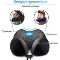 thumbnail image 2 of 1 almohada de viaje, almohada de viaje de espuma viscoelástica para cuello, almohada ergonómica de viaje para avión Rojo Verde, 2 of 5