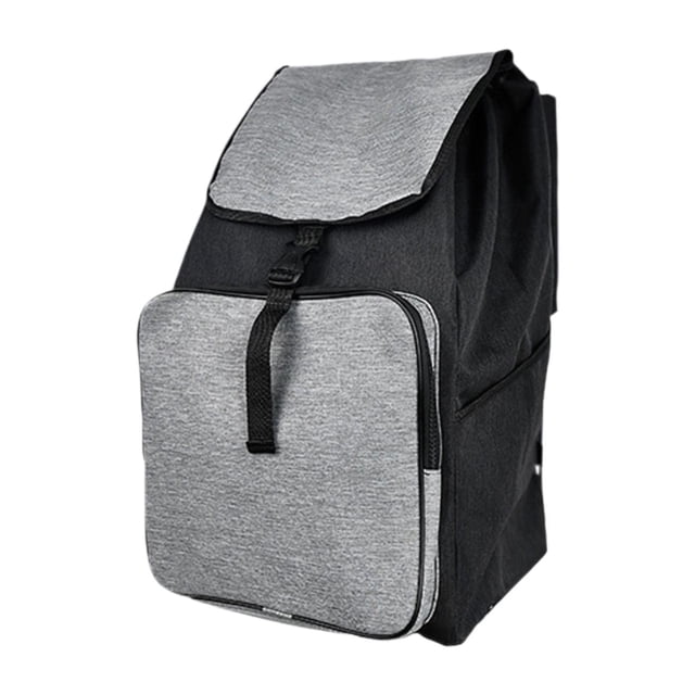 Bolsa de almacenamiento de carrito de carro plegable 51x33x22cm accesorios livianos reutilizables para la oficina domiciliaria reemplazo resistente Negro gris