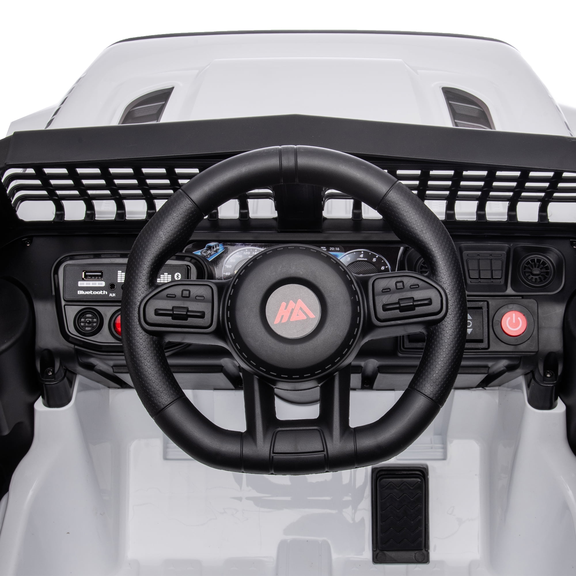 Resenkos 12v Battery-Powered Toy Truck for Kid, Kids Ride On Truck Electric Vehicle with Parents Remote Control, Three Speed Adjustable, White Resenkos 12v Battery-Powered Toy Truck for Kid, Kids Ride On Truck Electric Vehicle with Parents Remote Control, Three Speed Adjustable, White