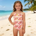 thumbnail image 2 of LILIYA Girls Bathing Suit Girls Cartoon Floral Print Summer Piece Swimsuit Toddler Little Kid Youth Swimwear Bathing, 2 of 3
