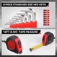 thumbnail image 6 of 39Pcs Home Repair Hand Tool Set Toolbox Bit Drive Plier Hammer Scissor Hex Key Househeld Garage Garden Office DIY Red, 6 of 7