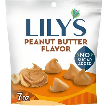 Lily's Peanut Butter Flavored No Sugar Added Baking Chips, Bag 7 oz
