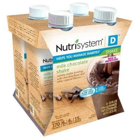 Nutrisystem D Milk Chocolate Shakes, 10 Fl Oz, 4 Ct (Pack of 6)