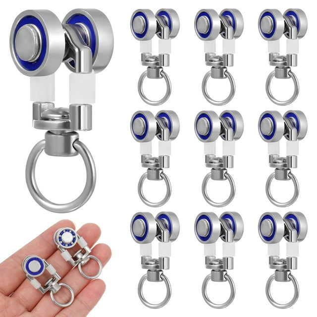 KAKOWELY Rouleaux de Rail de Rideau 10 Pcs Rouleau de Rail de Rideau Poulies de Rideau Accessoires de Remplacement de Rideau 1.61"X0.71"X0.51 Pouces