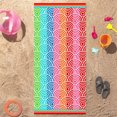 thumbnail image 4 of Hot6sl Liquidación de Ahorros de Verano Toalla de Playa de Verano y Microfibra Junto Al Mar, Toalla de Playa Absorbente de Secado Rápido, Toalla de Baño para Adultos, Modelo con Patrón Ondulado, 4 of 6