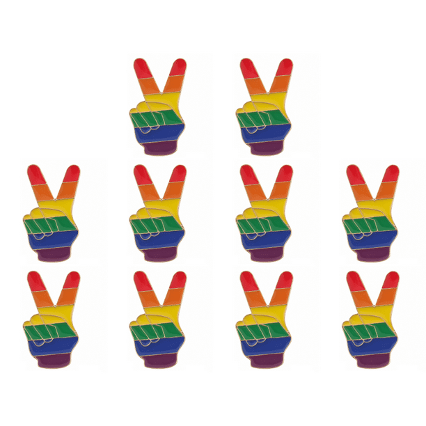 Mini Broche Dibujos Animados Metal Arcoíris Pines Versátiles para Ropa Mochila (B)