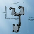 thumbnail image 3 of 360-Degree Rotatable and Retractable ABS Rear View Mirror Phone Mount for Safer Driving, 3 of 8