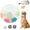White, variant on The Mellow Dog Calming Ball, Calming Balls for Dogs, Ball with Handle Dog Soccer Balls Launcher Squeaky Interactive Tennis Football Calmings Toys Dogs Chasing Toy Floating Toss and Fetch Play(3PCS-A)