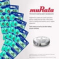 thumbnail image 2 of Murata 370 SR920W Battery 1.55V Silver Oxide Watch Button Cell (10 Batteries), 2 of 5