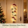 thumbnail image 4 of Glowing Christmas Door Hanger 6 Festive Lighted Designs Vertical Display, 4 of 9