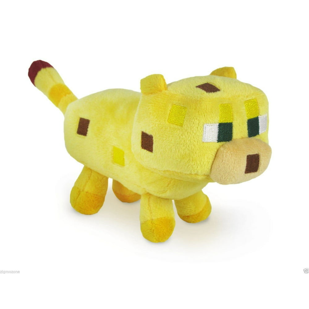 Minecraft Mojang Jazwares Baby Ocelot Cat Plush Toy 6" inch Yellow