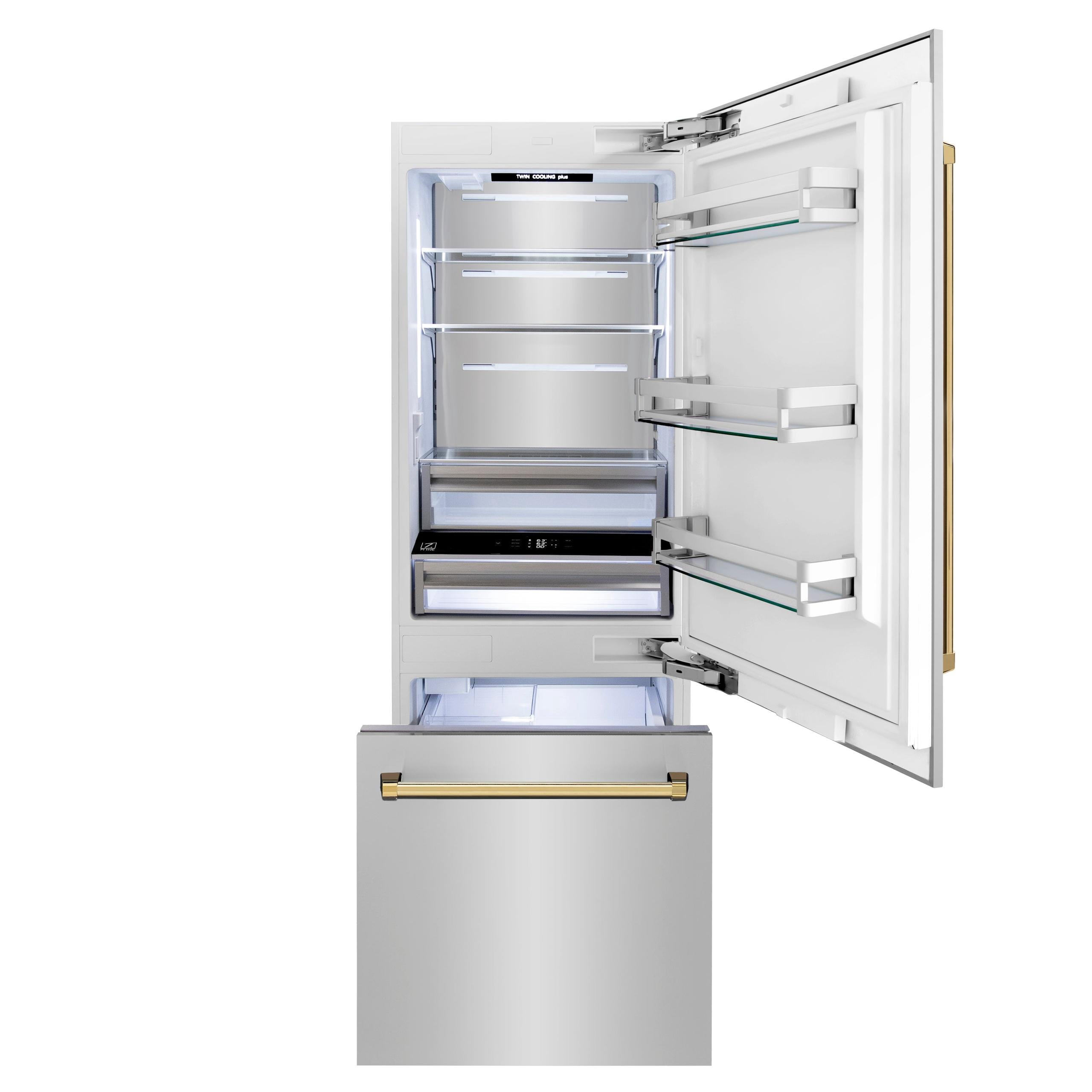 ZLINE KITCHEN AND BATH RBIVZ30430G bottom freezer built in refrigerator