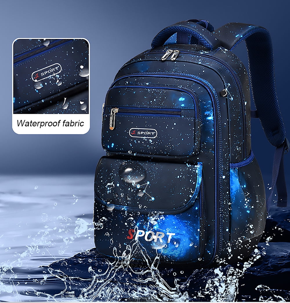 Lvelia School Bags for Boys Kids,Lightweight Waterproof Large Capacity School Backpacks,Shoulder Chlidren Schoolbag Student Bookbag Blue
