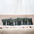 thumbnail image 3 of Ambesonne Nature Throw Pillow Cover 4 Pack, Sailboats on a Lake, 16", Green White, 3 of 6