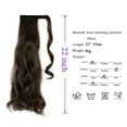 thumbnail image 2 of LELINTA Ponytail Extensions Ladies Girls Ponytail Hair Pieces 22 Inch Long Wrap Around Synthetic HairPiece Clip in Ponytail Hair Extensions Hairpiece 80g, 2 of 8